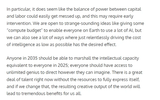 Sam Altmans latest article: AI Agents will reshape the world economy