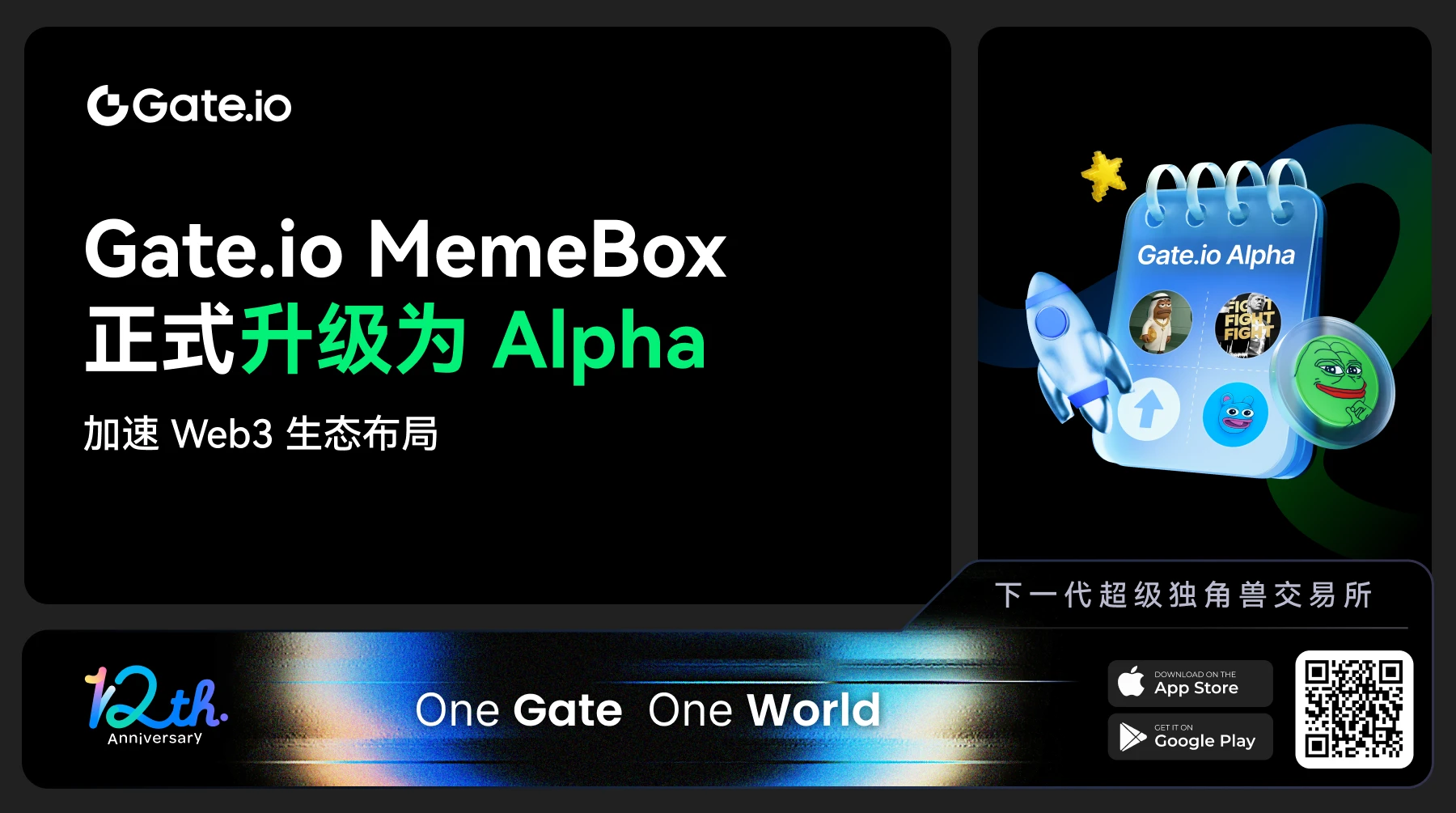 Gate.io MemeBox officially upgraded to Alpha, accelerating the layout of Web3 ecosystem
