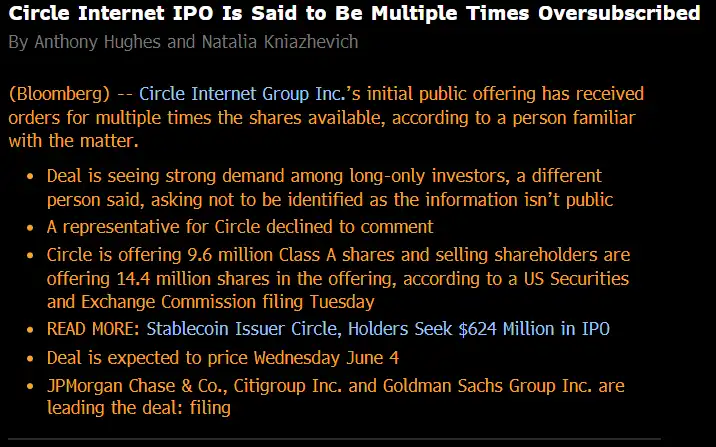 Circles IPO of US.2 billion may trigger the Summer of Stablecoins