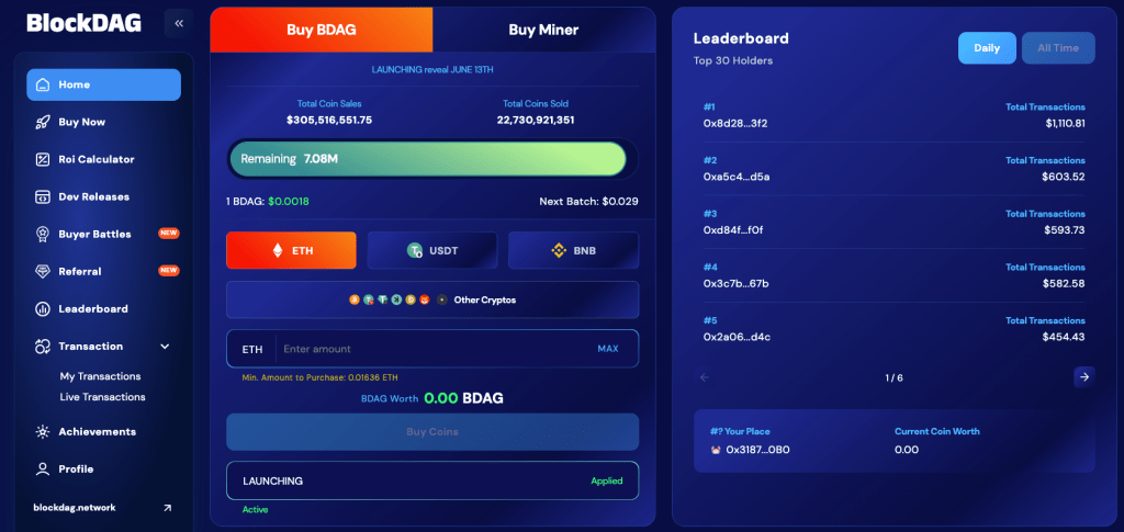 BlockDAG Core dApp Guide: From BDAG Mobile Mining to Fan Tokens