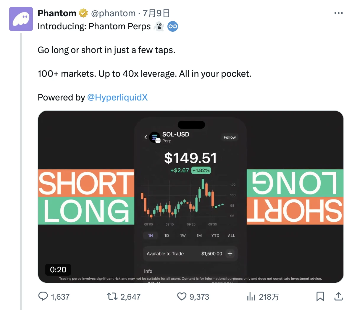 A win-win situation for Hyperliquid and Phantom: one company reaches new highs, the other company makes money without do