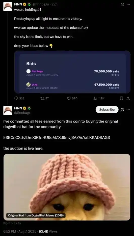 Spending 6.8 BTC to buy a WIF prototype cap: The meme launch pad war behind Bags' sky-high marketingRecommended Articles