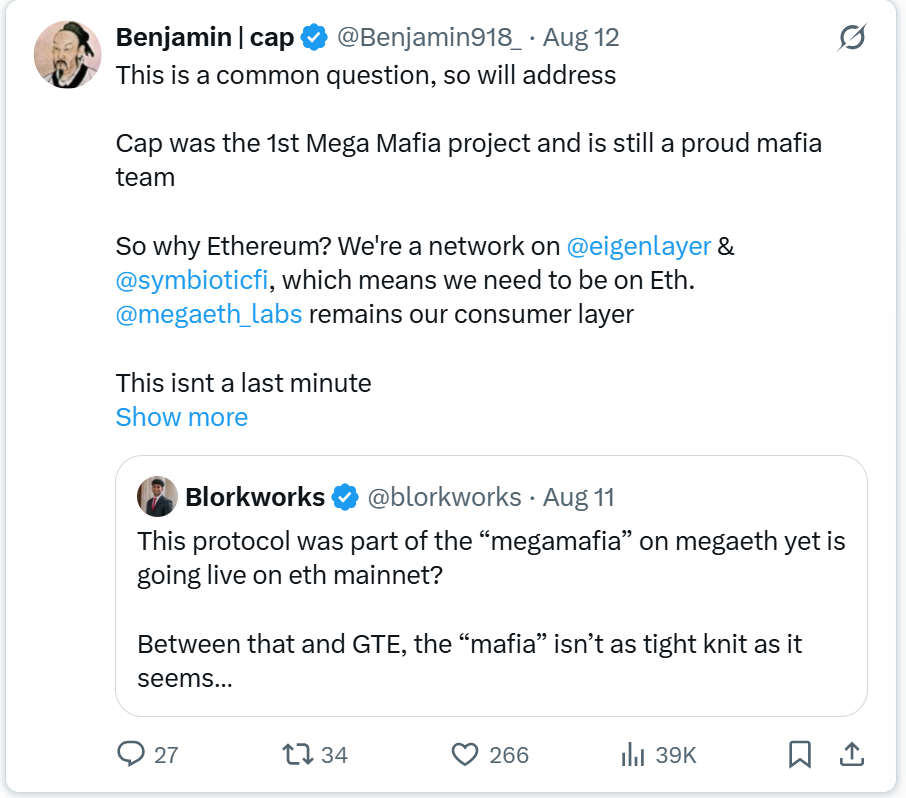 Data calculations show the return value of MegaETH's first points program.