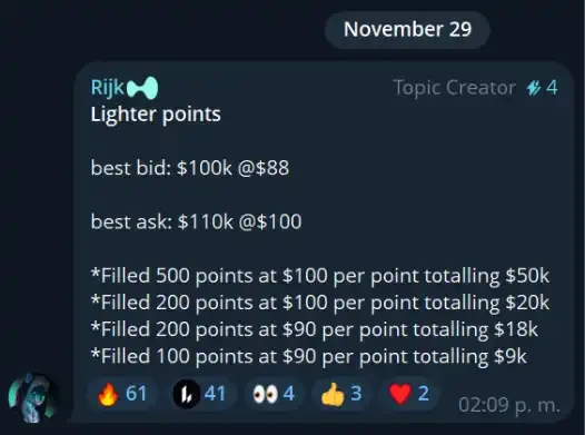 With TGE imminent, what is a reasonable valuation for Lighter?