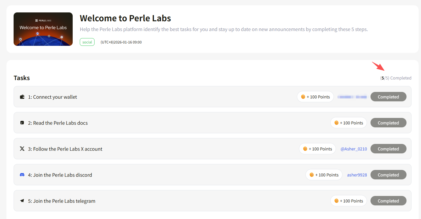 Interactive Tutorial | Perle Labs, with .5M in Funding, Launches Season 1 Points Campaign