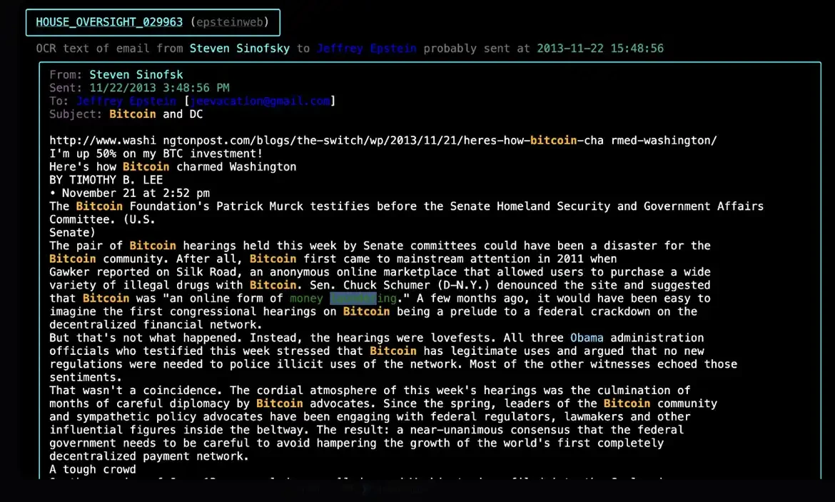Epstein's Top-Secret Emails Exposed: Did He Communicate with Satoshi Nakamoto?
