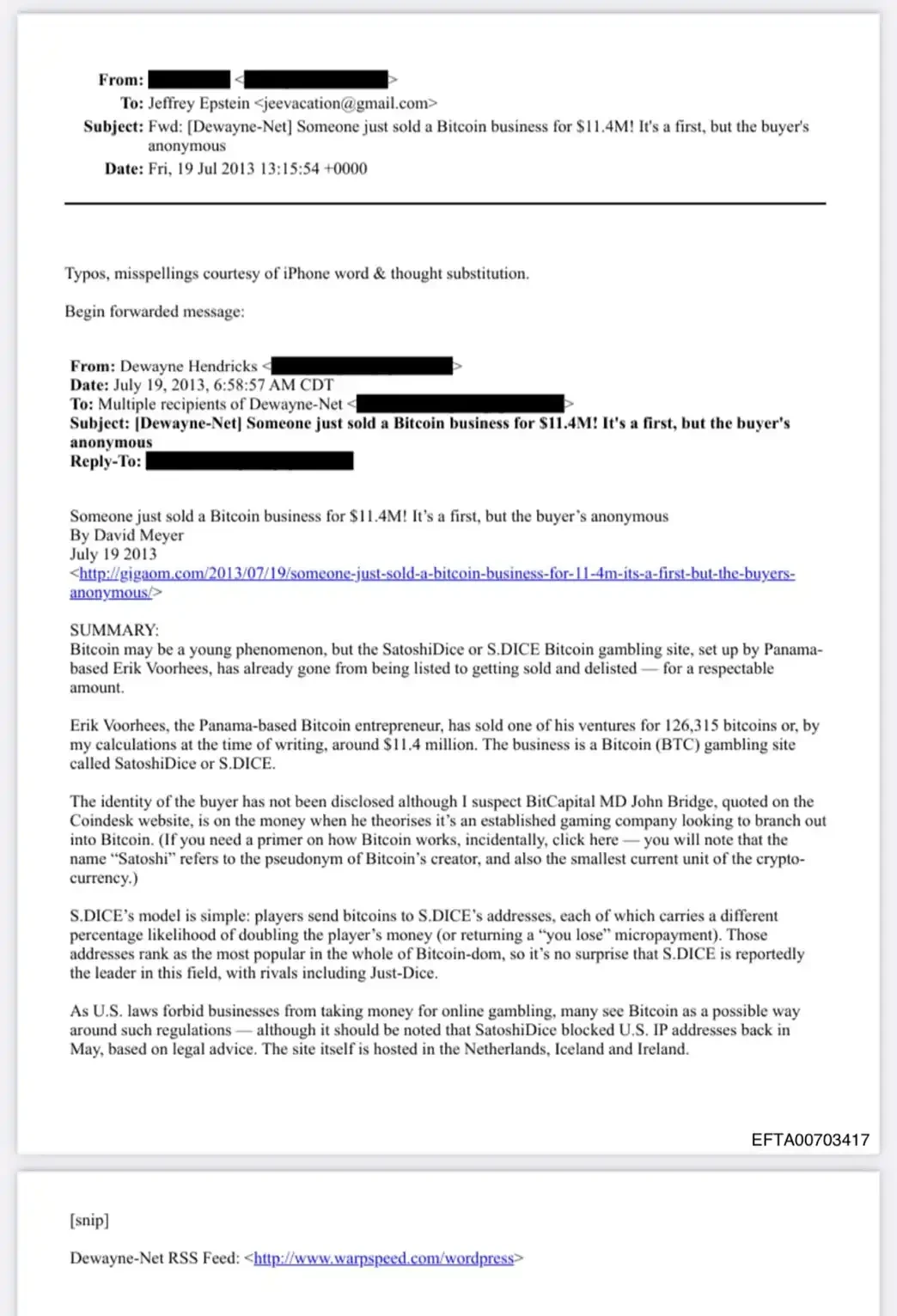 Epstein's Top-Secret Emails Exposed: Did He Communicate with Satoshi Nakamoto?