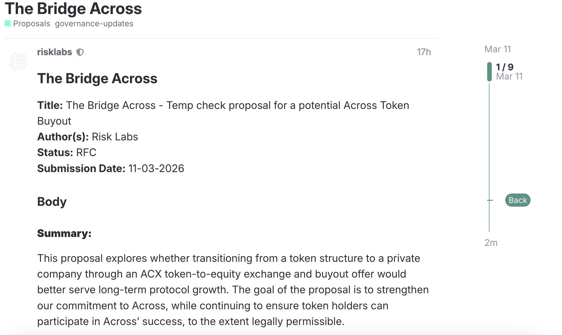 Equity Swap for Tokens, Across Leads the 