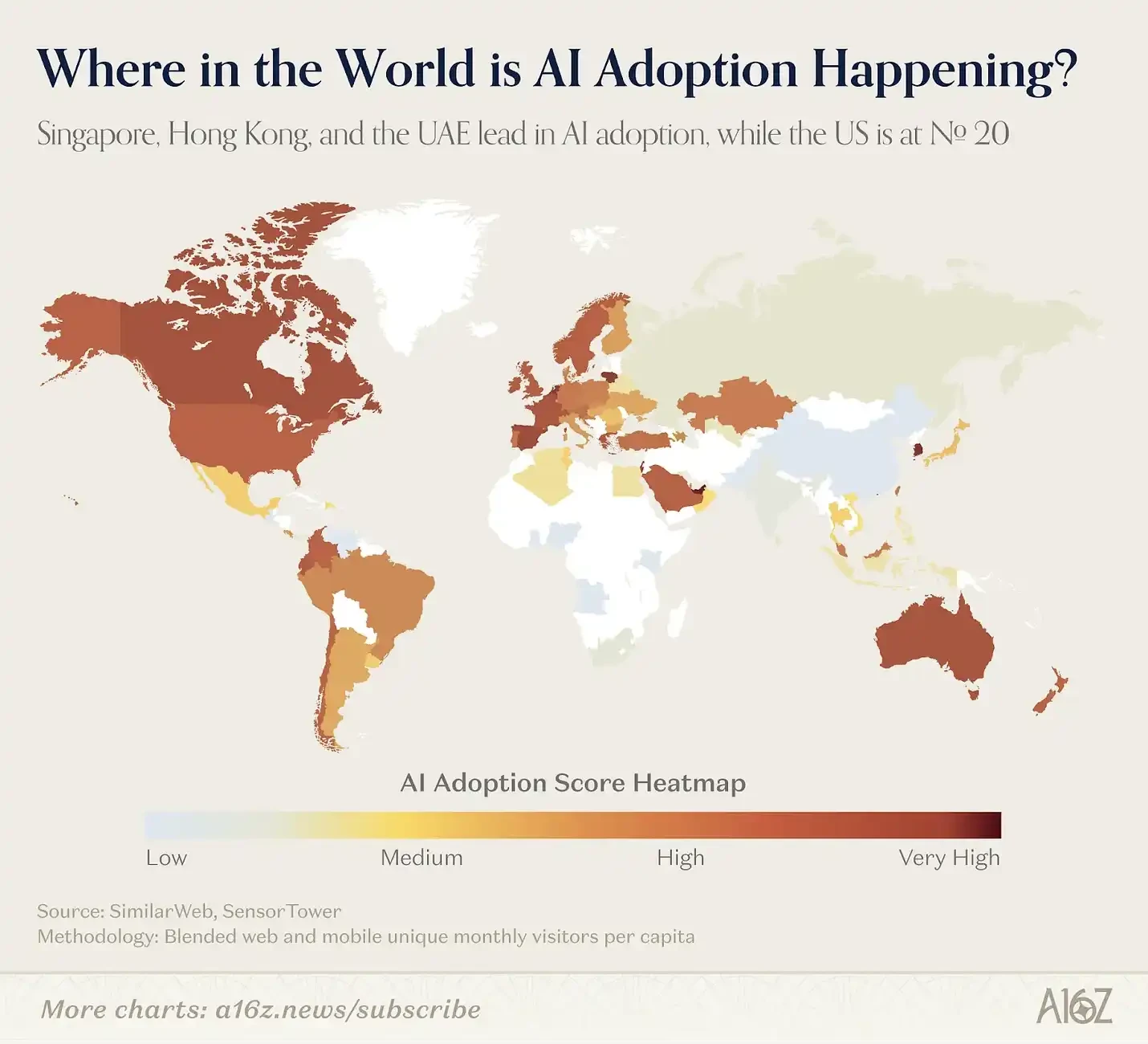 a16z Releases Top 100 AI Applications List: AI is Stepping Out of Browsers, Embedding into Everything