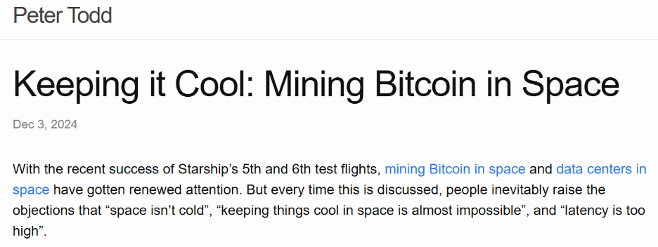 When Bitcoin Miners Take to Space