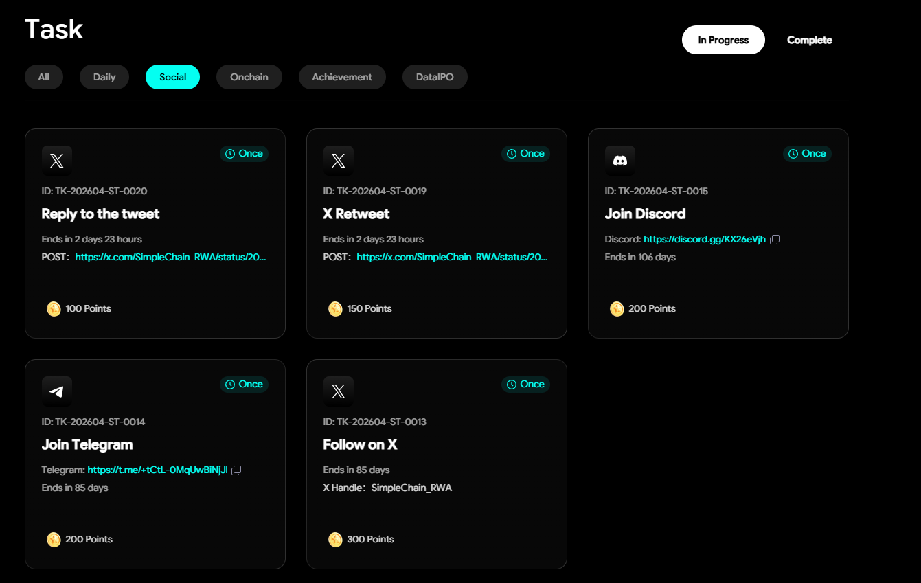 Popular Interaction Collection | SimpleChain Testnet Activity Now Live; Giggles Waitlist Application (April 16)