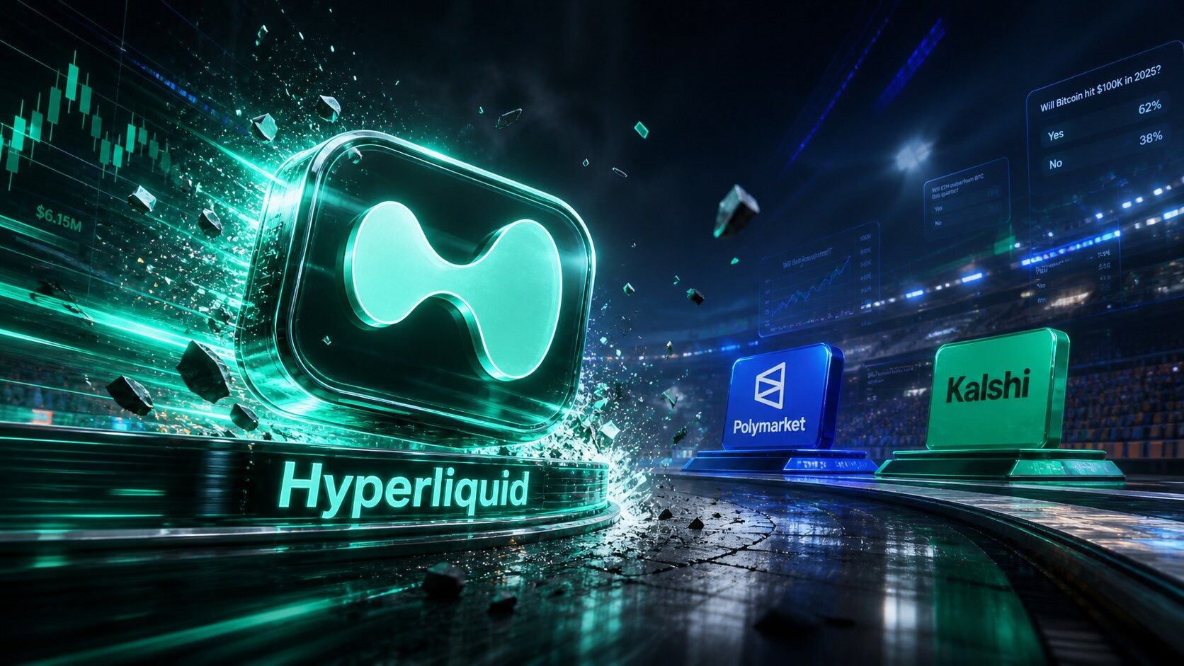 First-day trading volume crushes Polymarket as Hyperliquid enters the prediction market with BTC binary options