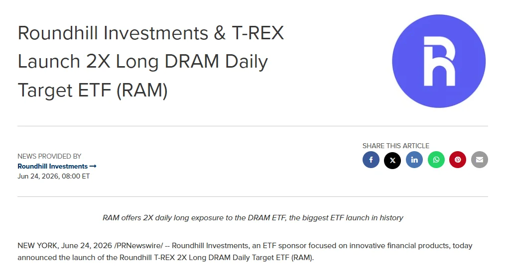 Storage Chip 2x Leveraged ETF Lists: After Micron’s Blowout Earnings, Should You Lever Up with $RAM?