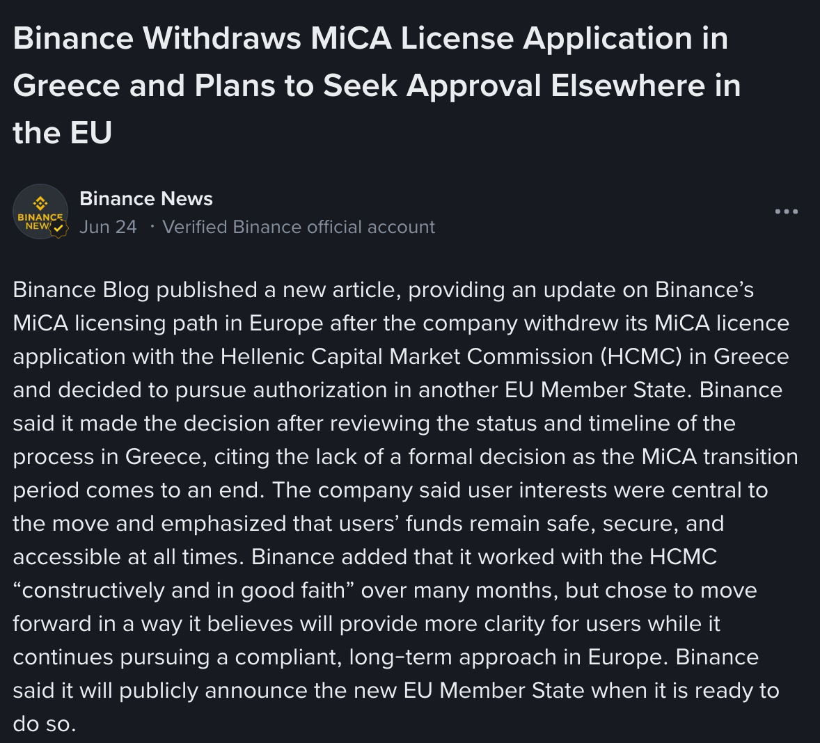 MiCA Transition Ends, License Shortage Sparks Europe's Largest Exchange Exodus