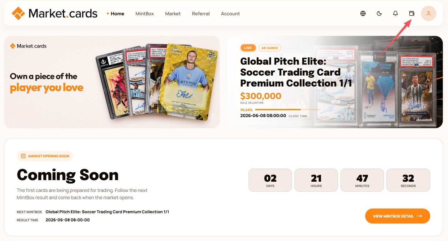 With the World Cup approaching, card assets are heating up on-chain. How to participate in MarketCards’ first MintBox event?