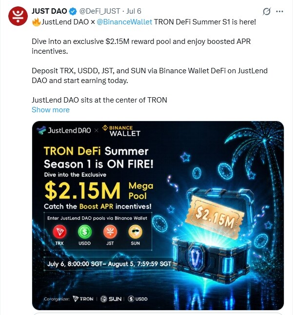 JST's Fourth Round of Buyback and Burn Surpasses 355 Million Tokens, with Burn Amount Reaching a New All-Time High