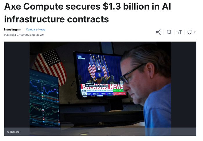 AI Computing Power Assetization Wave: Axe Compute Could Be the Most Undervalued GPU Compute Entry in US Stocks