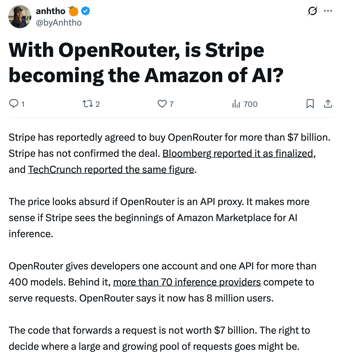 OpenRouter worth billion?